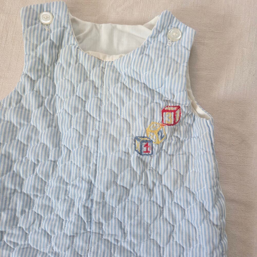 Vintage Baby Blocks Embroidery Pantsuit 9 months